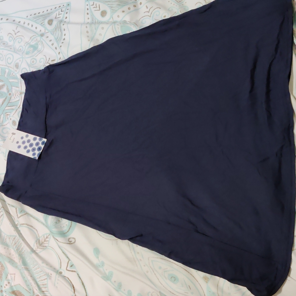 Girls Navy A-Line Flare Skirt NWT 14